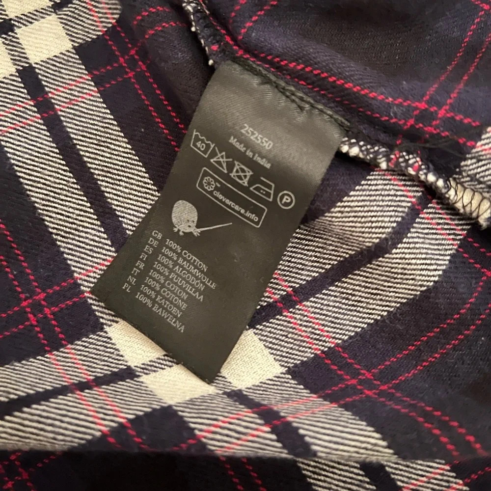 Monki Long Sleeve Button Up Plaid Flannel XS - Picture 2 of 8